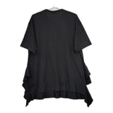 COMME des GARCONS SHIRT ラッフルディテール Tシャツ FK-T018 半袖Ｔシャツ カットソー ブラック レディース コムデギャルソンシャツ【中古】5-0702S∞