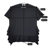 COMME des GARCONS SHIRT ラッフルディテール Tシャツ FK-T018 半袖Ｔシャツ カットソー ブラック レディース コムデギャルソンシャツ【中古】5-0702S∞