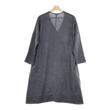 fog linen work FLW リネン混 リトアニア製 ローブ 羽織 ロング カーディガン ブルーグレー レディース フォグリネンワーク【中古】4-1218T∞