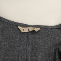 fog linen work FLW  リネン混 リトアニア製 ローブ 羽織 ロング カーディガン ブルーグレー レディース フォグリネンワーク【中古】4-1218T∞