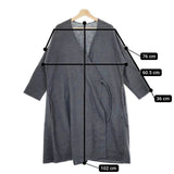fog linen work FLW リネン混 リトアニア製 ローブ 羽織 ロング カーディガン ブルーグレー レディース フォグリネンワーク【中古】4-1218T∞