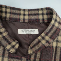 CARINE ベルト付き ワンピースコート チェック ウールビスコース ワンピース ブラウン レディース カリーヌ【中古】4-1218T∞