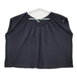 mina perhonen ps8230 fluff ガーゼ ノースリーブ Ｔシャツ カットソー ネイビー レディース ミナペルホネン【中古】5-0609S∞