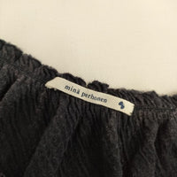 mina perhonen ps8230 fluff ガーゼ ノースリーブ Ｔシャツ カットソー ネイビー レディース ミナペルホネン【中古】5-0609S∞