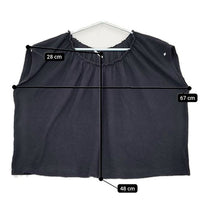 mina perhonen ps8230 fluff ガーゼ ノースリーブ Ｔシャツ カットソー ネイビー レディース ミナペルホネン【中古】5-0609S∞