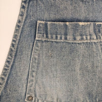 mina perhonen ns4138 always  デニムサロペット ハーフパンツ ダメージ加工 サイズ40 オーバーオール ブルー レディース ミナペルホネン【中古】5-0322M∞