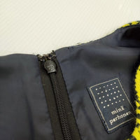 mina perhonen La3410 abeille サイズ38 ヘリンボーン ノースリーブ ワンピース イエロー ブラック レディース ミナペルホネン【中古】4-1116T♪