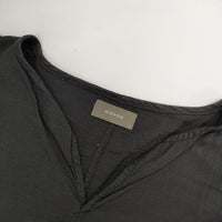 WIRROW Cupro cotton caftan shirt 定価29700円 プルオーバー ブラウス シャツ 24SS ブラック ユニセックス ウィロウ【中古】5-0324M∞