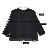 WIRROW Cupro cotton caftan shirt 定価29700円 プルオーバー ブラウス シャツ 24SS ブラック ユニセックス ウィロウ【中古】5-0324M∞