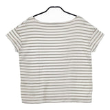 ORCIVAL ボーダー フレンチスリーブ 半袖Ｔシャツ カットソー ホワイト ベージュ レディース オーシバル/オーチバル【中古】5-0605S∞