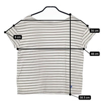 ORCIVAL ボーダー フレンチスリーブ 半袖Ｔシャツ カットソー ホワイト ベージュ レディース オーシバル/オーチバル【中古】5-0605S∞