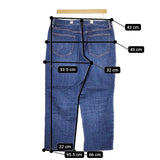 23区 PR26CA0220 074 DENIM ボーイズテーパードパンツ 大きいサイズ 50 デニムパンツ 24AW ブルー レディース 23区【中古】4-1113G♪