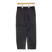 LOEFF 2タック センタープレススラックス ポリエステルウール パンツ ブラック レディース ロエフ【中古】5-0309G∞