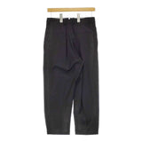 LOEFF 2タック センタープレススラックス ポリエステルウール パンツ ブラック レディース ロエフ【中古】5-0309G∞