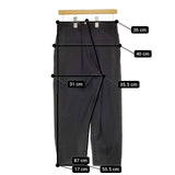 LOEFF 2タック センタープレススラックス ポリエステルウール パンツ ブラック レディース ロエフ【中古】5-0309G∞