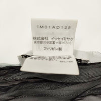 ISSEY MIYAKE プリーツ チュール IM01AD125 マフラー ストール ブラック グレー レディース イッセイミヤケ【中古】4-1206G◎