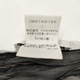 ISSEY MIYAKE プリーツ チュール IM01AD125 マフラー ストール ブラック グレー レディース イッセイミヤケ【中古】4-1206G◎