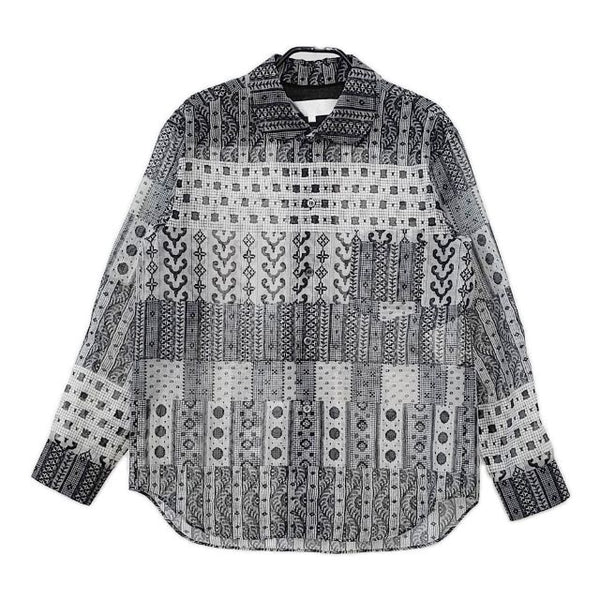 tao COMME des GARCONS 総柄シースルーブラウス TI-B017 ブラウス シャツ AD2021 グレー レディース タオ コムデギャルソン【中古】5-0324M∞
