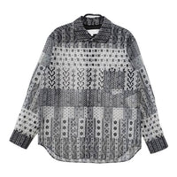 tao COMME des GARCONS 総柄シースルーブラウス TI-B017  ブラウス シャツ AD2021 グレー レディース タオ コムデギャルソン【中古】5-0324M∞