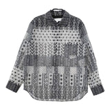 tao COMME des GARCONS 総柄シースルーブラウス TI-B017  ブラウス シャツ AD2021 グレー レディース タオ コムデギャルソン【中古】5-0324M∞