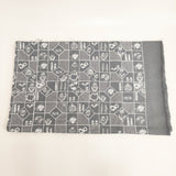 Amber オリジナルファブリック 刺繍 134×163cm 生地 グレー レディース アンバー【中古】5-0310G◎