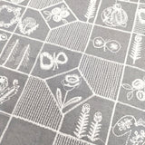Amber オリジナルファブリック 刺繍 134×163cm 生地 グレー レディース アンバー【中古】5-0310G◎