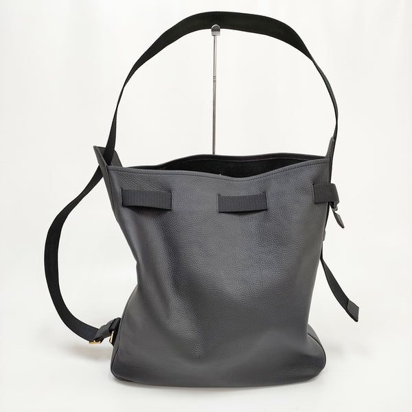 ecco SAIL BAG L PEBBLED LEATHER 定価50600円 ショルダーバッグ 24AW ブラック レディース エコー【中古】4-1113G♪