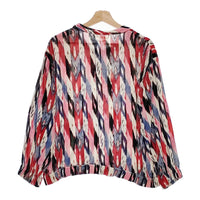ISABEL MARANT 16A050E ベロア サイズ40 カットソー レッド ブルー レディース イザベルマラン【中古】4-1116T♪