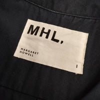 MHL. 595-6152504 ノースリーブ コットン ブラウス シャツ ネイビー レディース エムエイチエル【中古】5-0529S∞