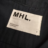 MHL. 595-6152504 ノースリーブ コットン ブラウス シャツ ネイビー レディース エムエイチエル【中古】5-0529S∞