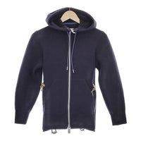 Sacai Sponge Sweat MA-1 Hoodie ドッキング ジップアップ SCW-060 サイズ2 パーカー ネイビー カーキ レディース サカイ【中古】4-1123M♪