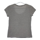 BEATRICE エッフェル塔 スパンコール ボーダー 半袖Ｔシャツ カットソー ブラック ホワイト レディース ベアトリス【中古】5-0529S∞