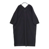 evam eva E211T068 コットンVネック ワンピース ブラック レディース エヴァムエヴァ【中古】5-0309M∞
