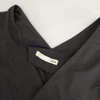 evam eva E211T068 コットンVネック ワンピース ブラック レディース エヴァムエヴァ【中古】5-0309M∞