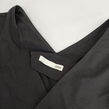 evam eva E211T068 コットンVネック ワンピース ブラック レディース エヴァムエヴァ【中古】5-0309M∞