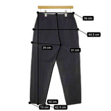 evam eva E224T001 narrow pants ナローパンツ コットンシルク パンツ ブラック レディース エヴァムエヴァ【中古】5-0120G∞