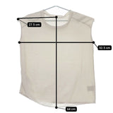 PLAIN PEOPLE 切替 サテンジャージコンビノースリーブトップス Ｔシャツ カットソー グレージュ レディース プレインピープル【中古】5-0529S∞