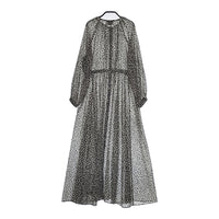 UNITED ARROWS レオパード シアードレス ワンピース ブラック ホワイト レディース ユナイテッドアローズ【中古】5-0312M∞