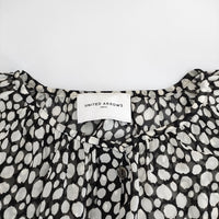 UNITED ARROWS レオパード シアードレス ワンピース ブラック ホワイト レディース ユナイテッドアローズ【中古】5-0312M∞