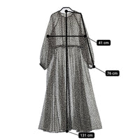 UNITED ARROWS レオパード シアードレス ワンピース ブラック ホワイト レディース ユナイテッドアローズ【中古】5-0312M∞