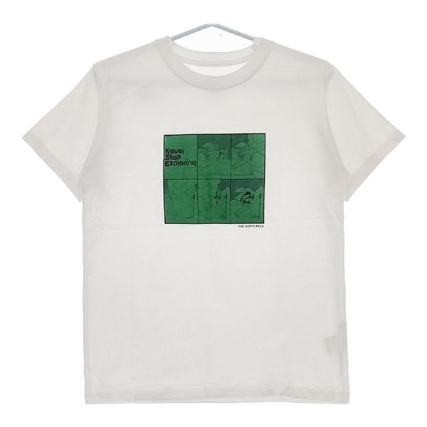 THE NORTH FACE NTW32233 S/S Bio Tee ショートスリーブバイオティー 半袖Ｔシャツ カットソー ホワイト グリーン レディース ザノースフェイス【中古】5-0529S∞