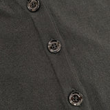 BURBERRY LONDON シルク混 裾フリル ニット カーディガン ブラック レディース バーバリーロンドン【中古】5-0312M∞