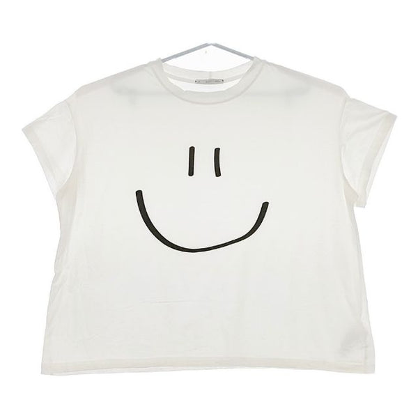 Sunday in bed LOGO TEE ロゴT  半袖Ｔシャツ カットソー ホワイト レディース サンデーインベッド【中古】5-0529S∞