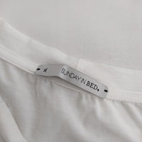 Sunday in bed LOGO TEE ロゴT  半袖Ｔシャツ カットソー ホワイト レディース サンデーインベッド【中古】5-0529S∞
