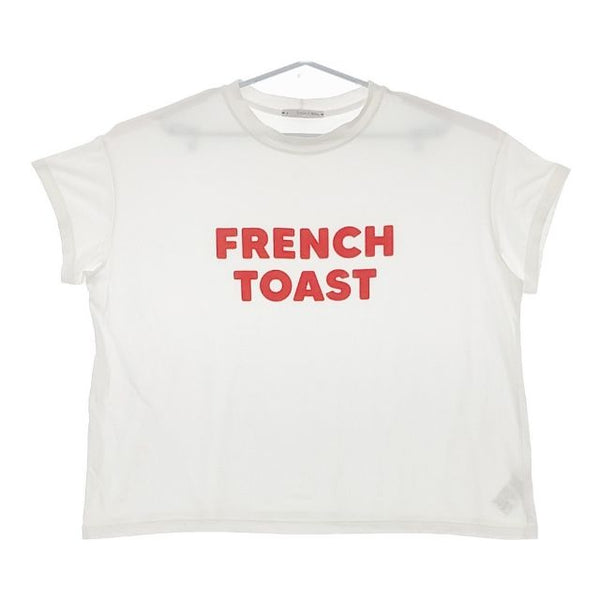 Sunday in bed LOGO TEE ロゴT  半袖Ｔシャツ カットソー ホワイト レッド レディース サンデーインベッド【中古】5-0529S∞