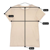 6397 コットン ペルー製 半袖Ｔシャツ カットソー ピンクベージュ レディース シックススリーナインセブン【中古】5-0529S∞
