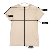 6397 コットン ペルー製 半袖Ｔシャツ カットソー ピンクベージュ レディース シックススリーナインセブン【中古】5-0529S∞