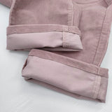 L.L.Bean 298410 7-75CM ストレッチ コーデュロイ パンツ ピンク レディース エルエルビーン【中古】4-1123T♪