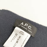 A.P.C. ウールカシミヤ 無地 ストール マフラー ネイビー レディース アーペーセー【中古】4-1206T◎