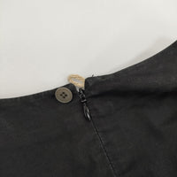 YAECA WRITE 97751 タックドレス コットンリネン ワンピース ブラック レディース ヤエカ【中古】5-0312M∞